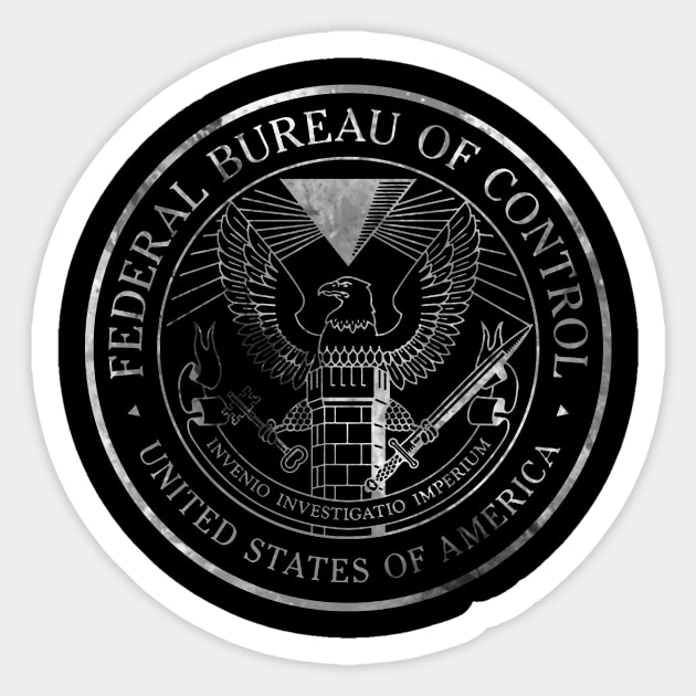 Federal Bureau of Control White Sticker by Manoss